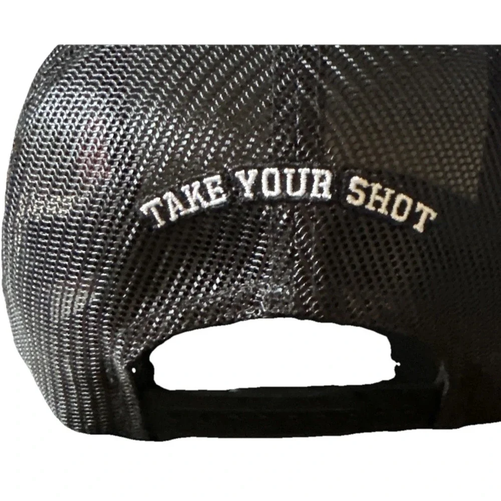 Pink Whitney Vodka Take Your Shot Barstool Sports Hockey Snapback Hat Black OS